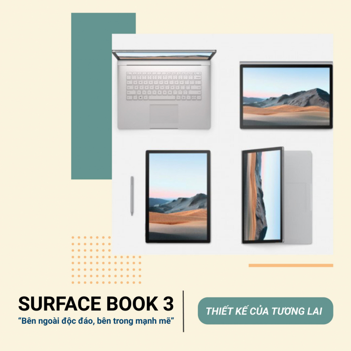 Surface Book 3: Bên ngoài độc đáo, bên trong mạnh mẽ
